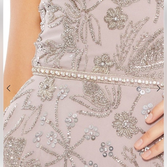 NEW with tag lavender sleeveless beaded gown US size 10 - Picture 4 of 16